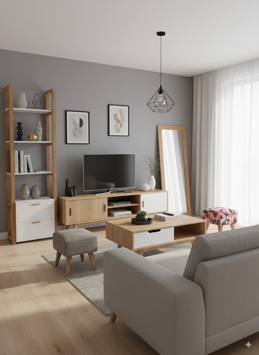 Biblioteca de diseño en madera de haya