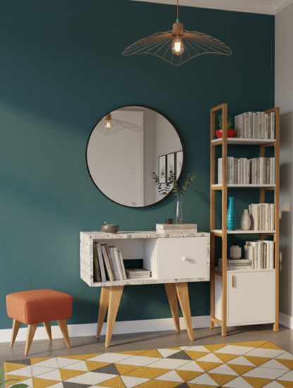 Biblioteca de diseño en madera de haya