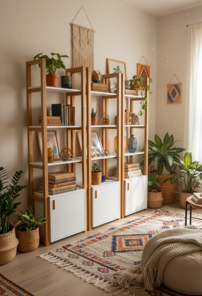 Biblioteca de diseño en madera de haya